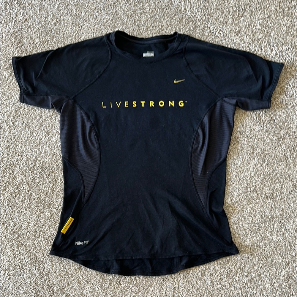 NikeFit Black and Yellow LIVESTRONG Tee